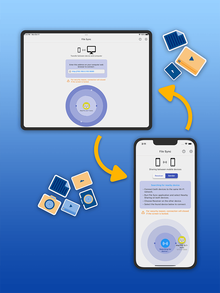 File sharing screenshot for File Sync