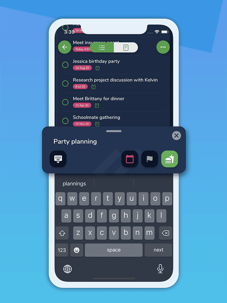 Notes and habits screenshot for HibiDo