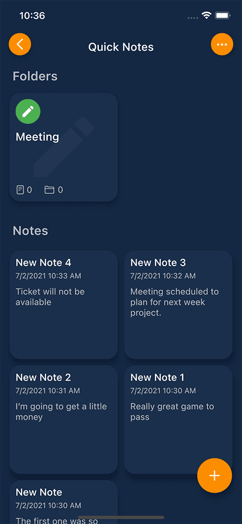Safety Note+ app screen
